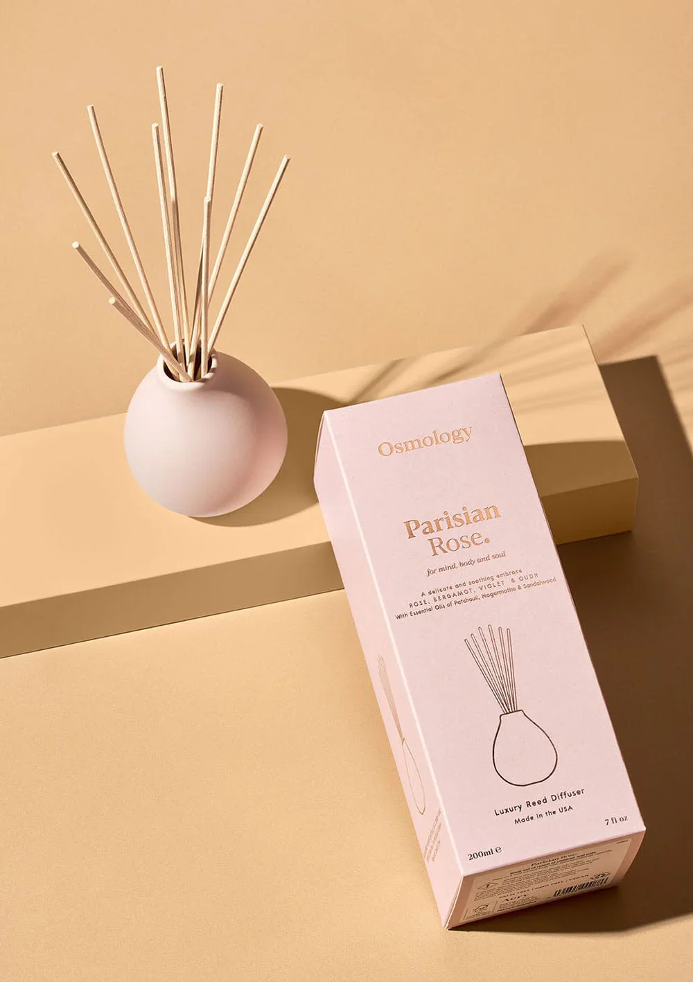 Parisian Rose 7 fl oz Reed Diffuser - Rose Bergamot and Violet (40% off at checkout) - Image 2