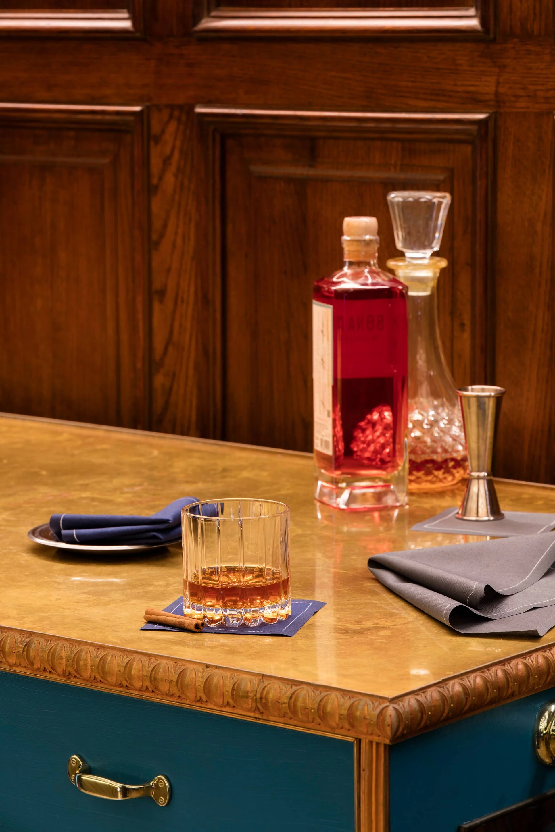 Petrol Blue cocktail Napkin - Image 4