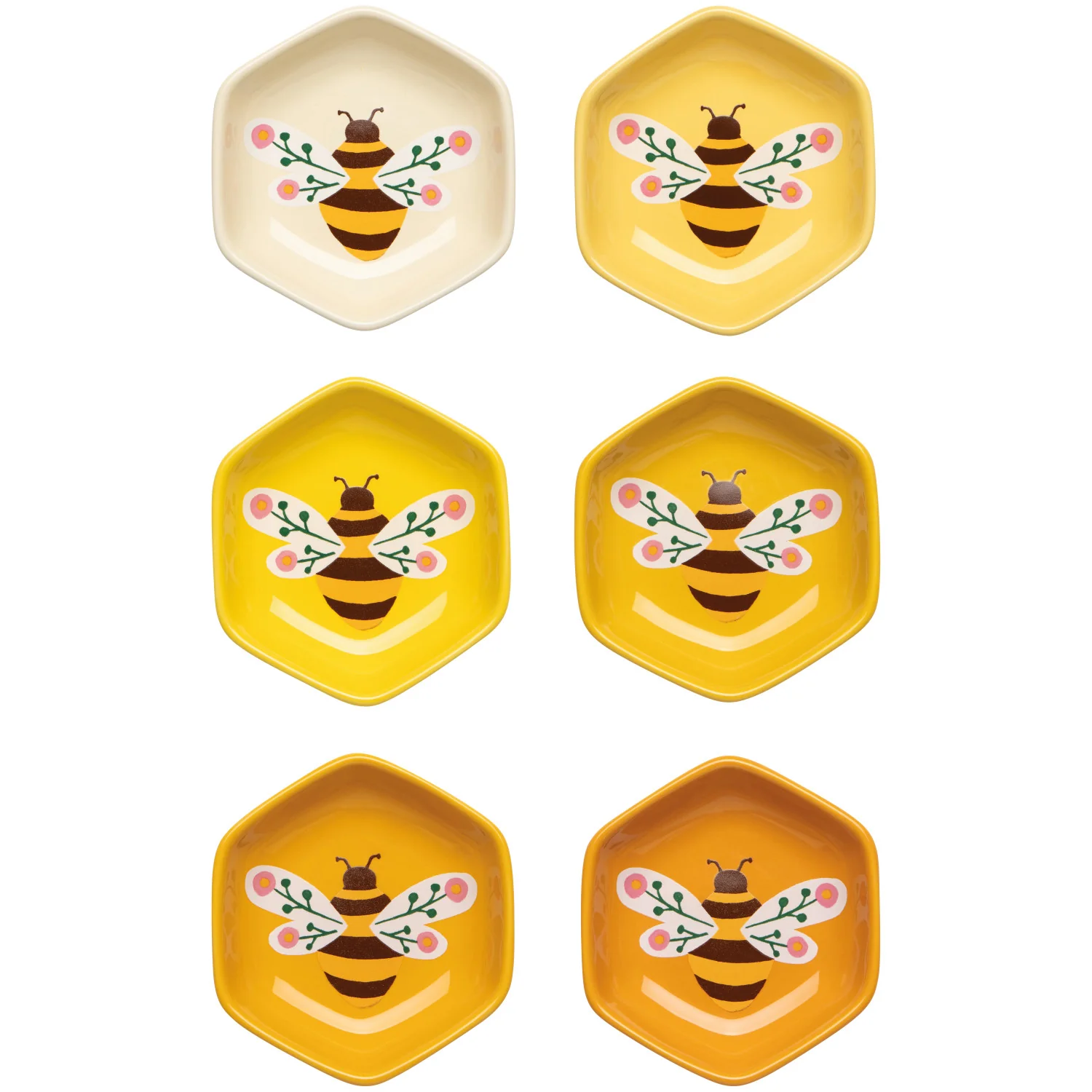 Pinch Bowl Set/6 - Bee Garden