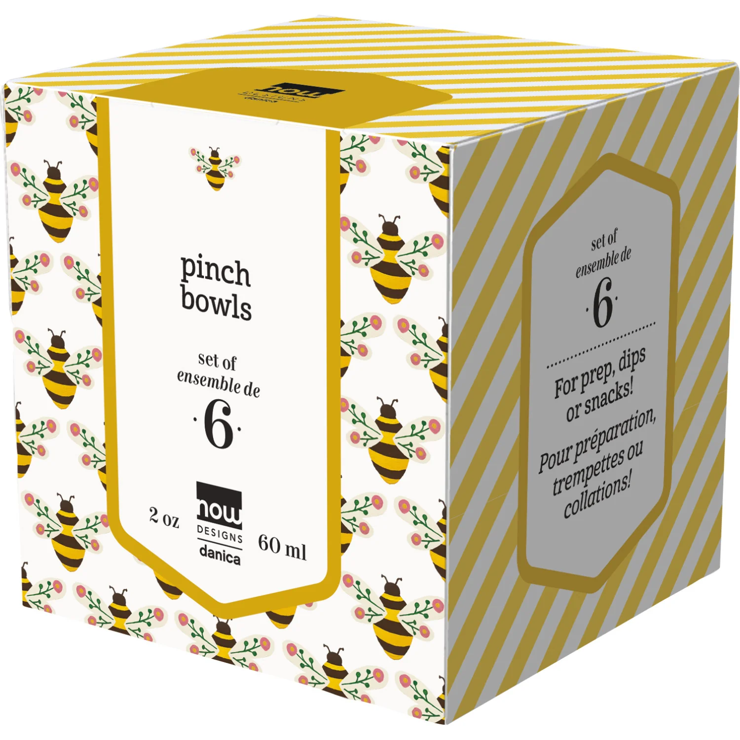 Pinch Bowl Set/6 - Bee Garden - Image 2