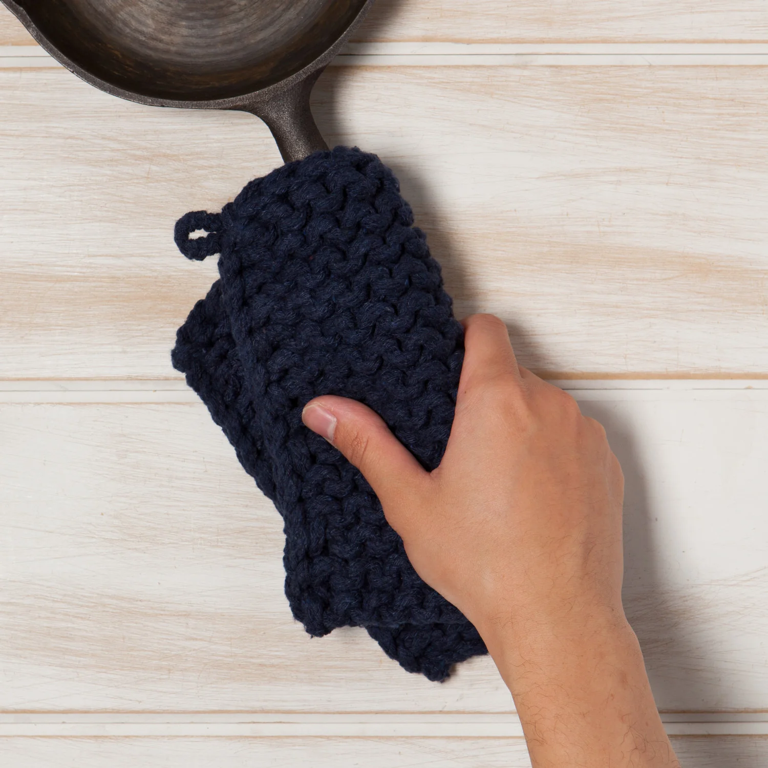 Pot Holder - Knit - Midnight Blue - Image 2