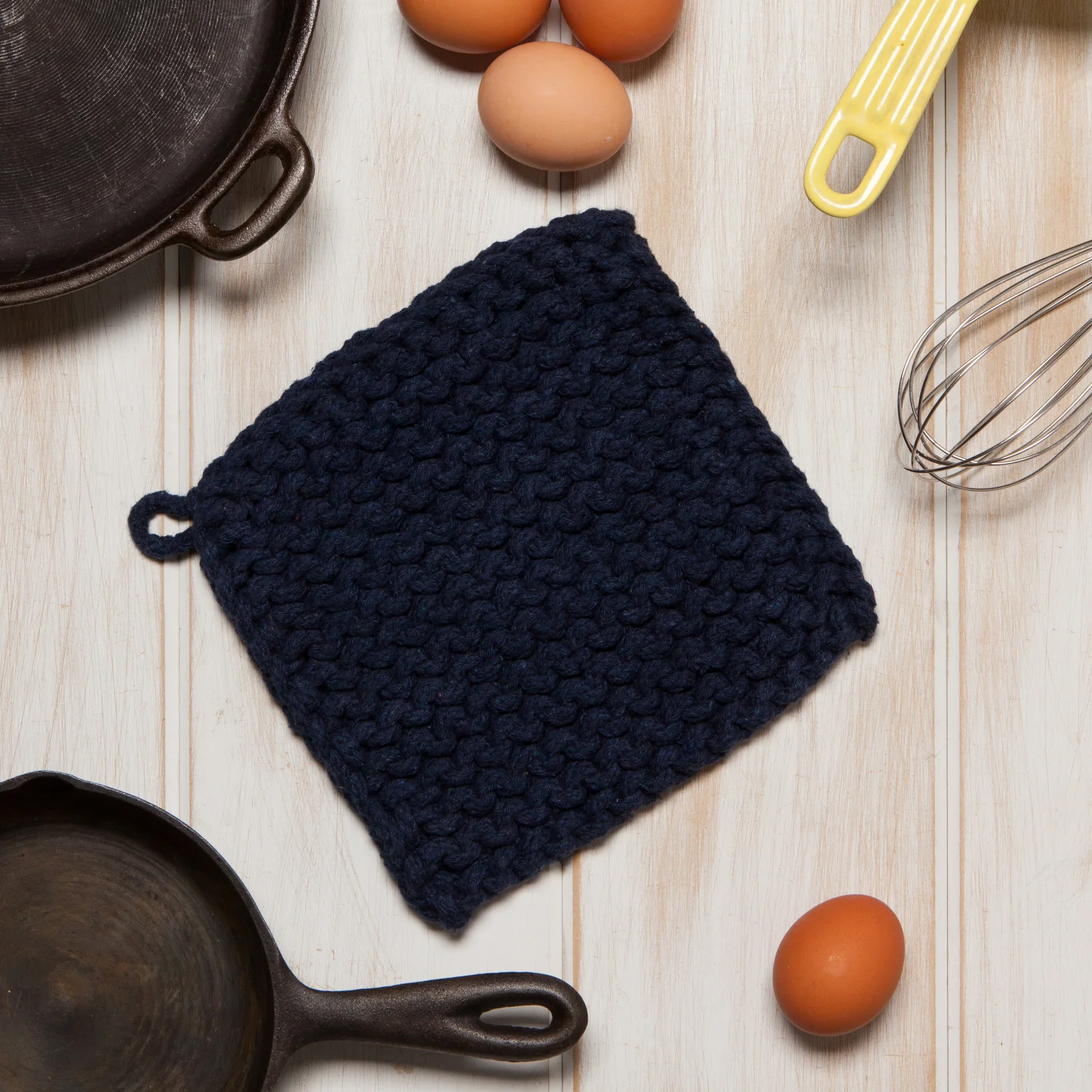 Pot Holder - Knit - Midnight Blue - Image 5