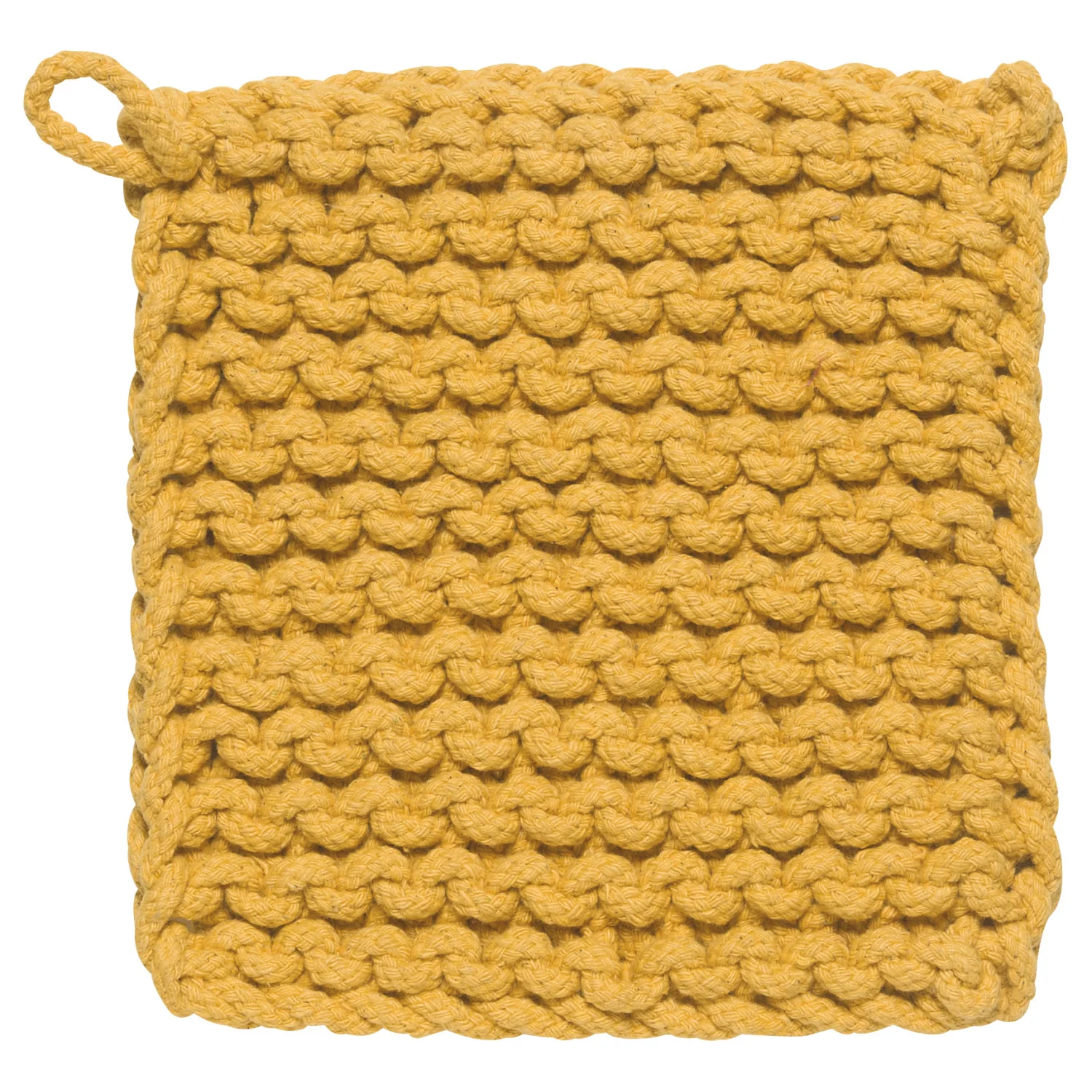 Pot Holder - Knit - Ochre