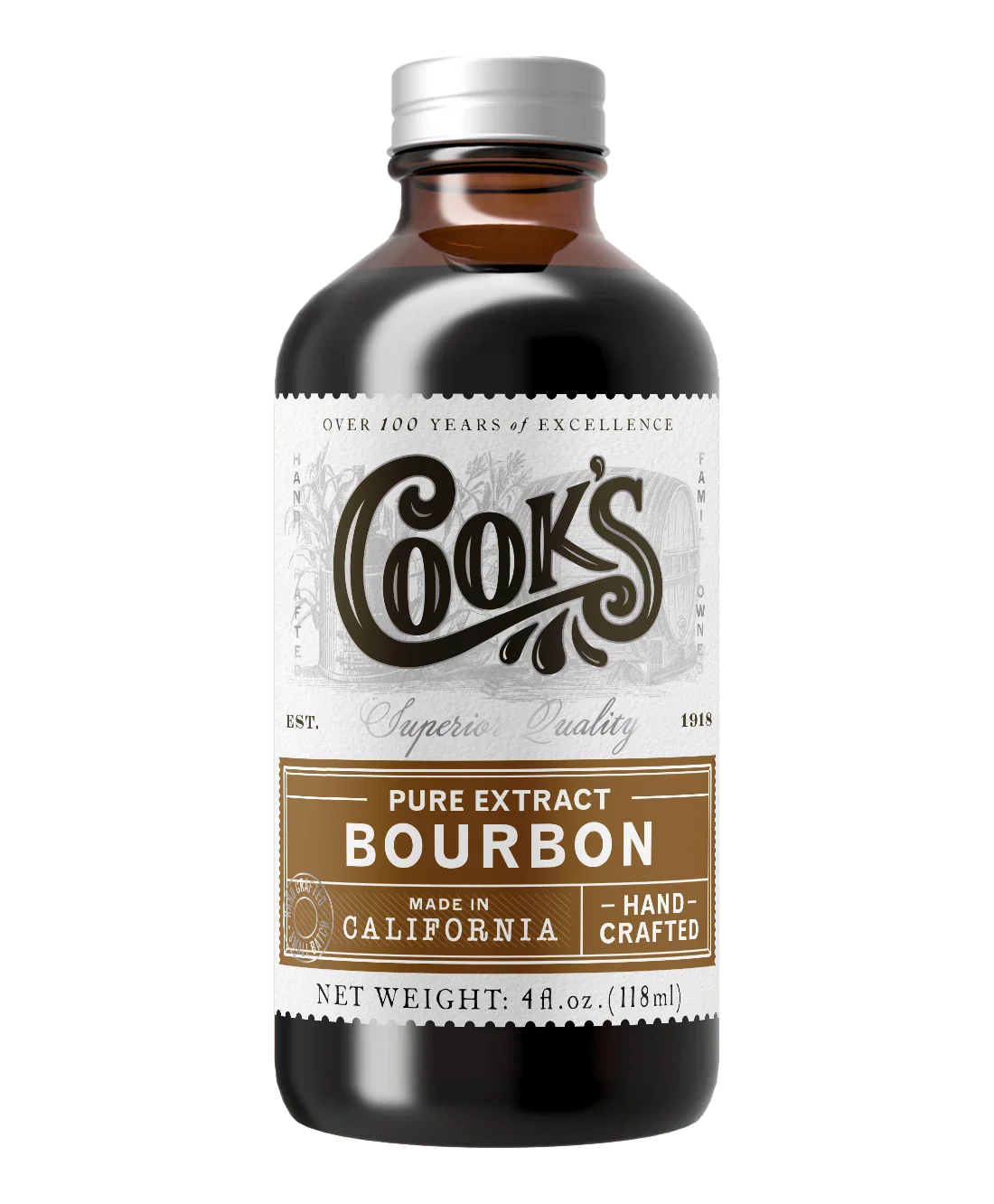 Pure Bourbon Extract - 118ml/4oz