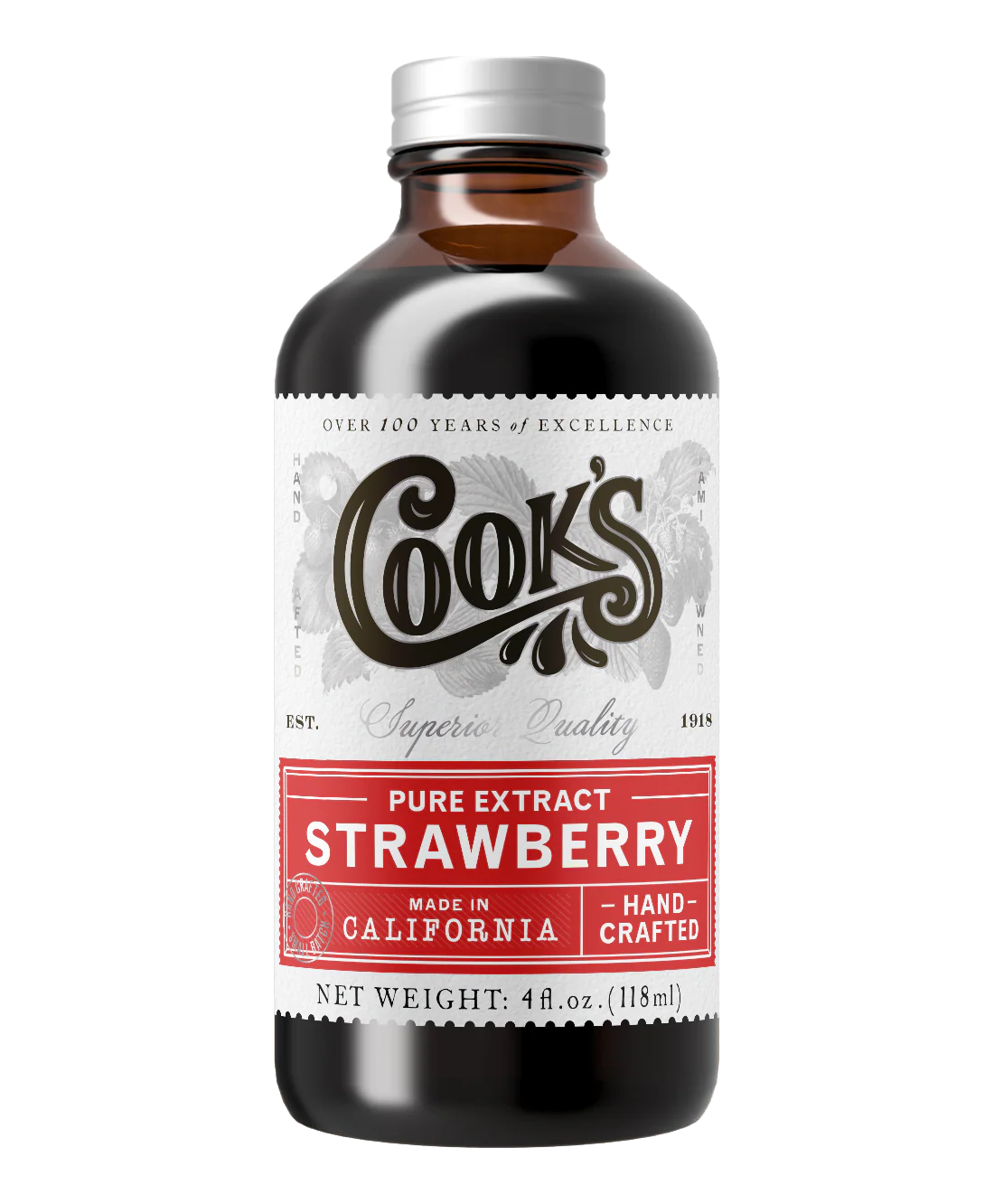 Pure Strawberry Extract - 118ml/4oz