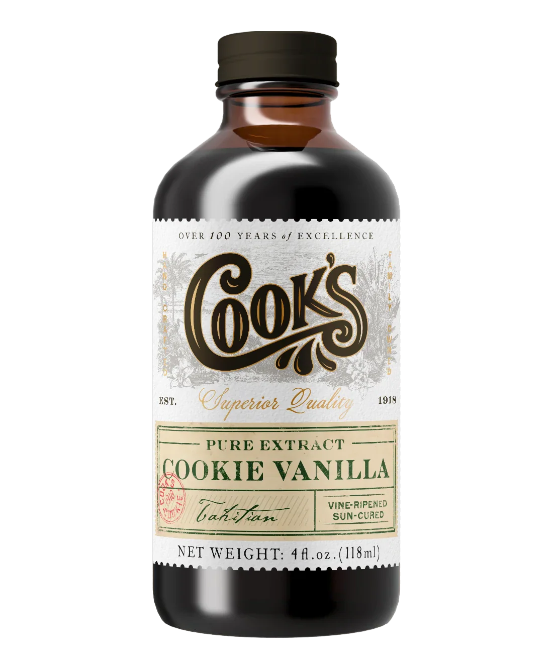 Pure Tahitian Blend Cookie Vanilla Extract - 236ml/8oz