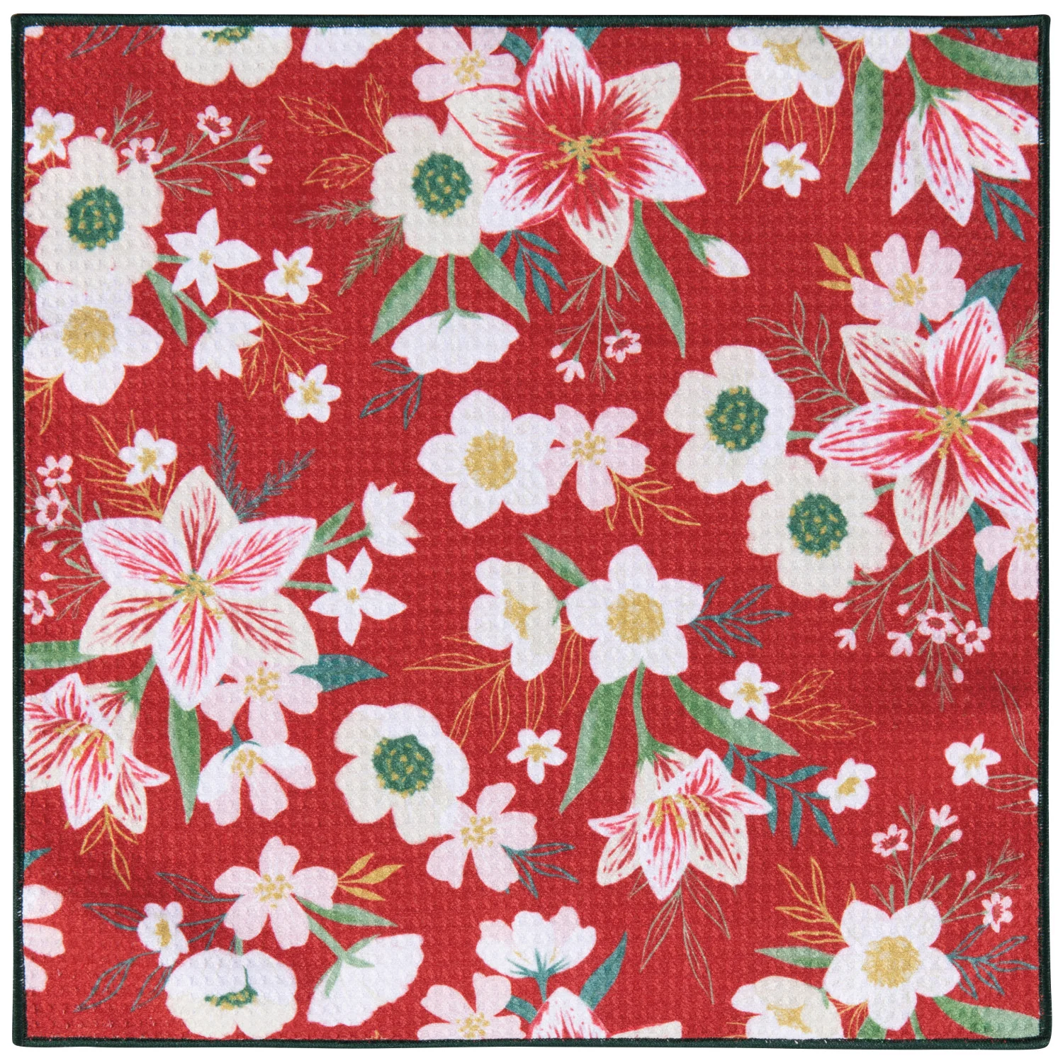 Recycled Microfibre Dishcloth S/2 - Amaryllis Christmas - Image 2