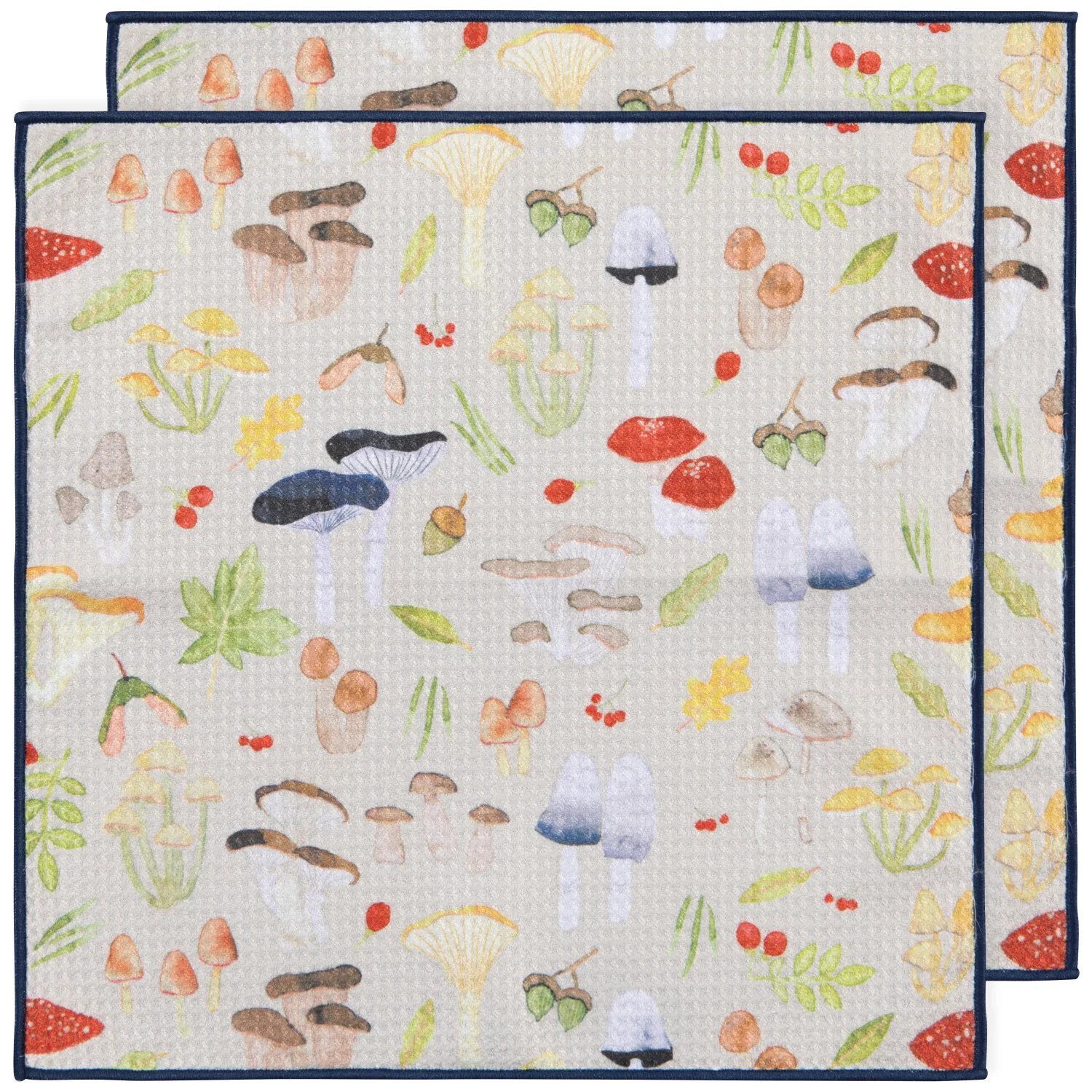 Recycled Microfibre Dishcloth S/2 - Field Mushroom
