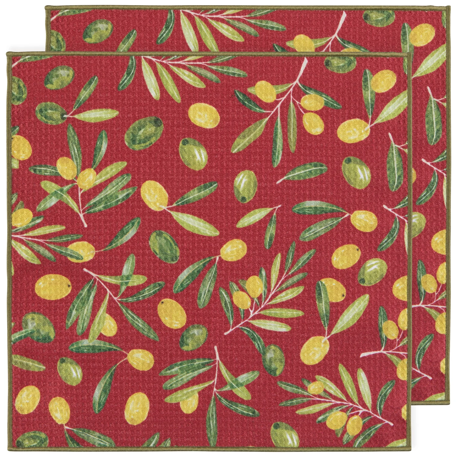 Recycled Microfibre Dishcloth S/2 - Olive Oil