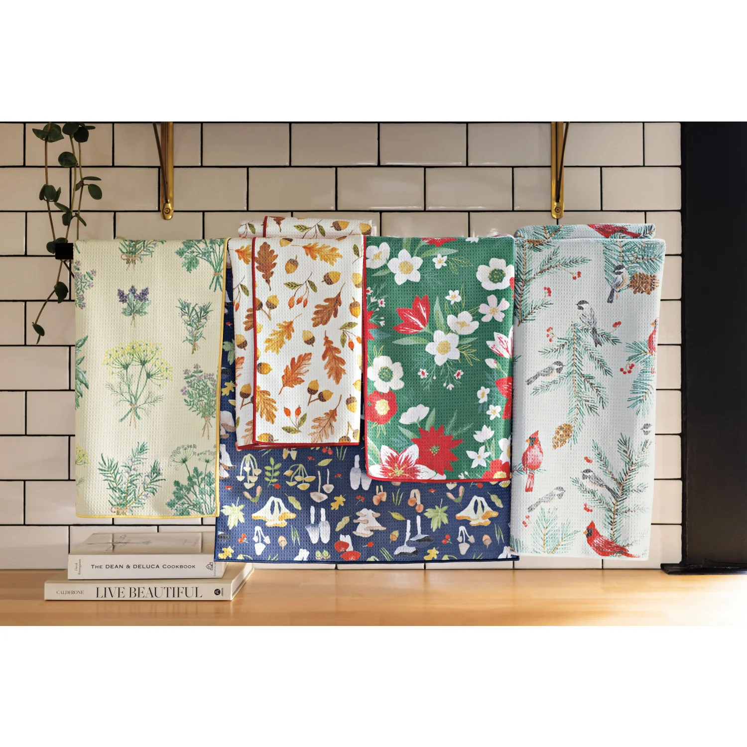 Recycled Microfibre Tea Towel - Fresh Herbs - Image 2