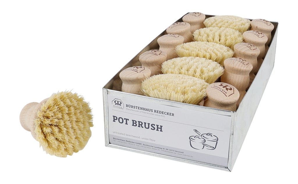 Soft Bristle Pot Brush - Redecker