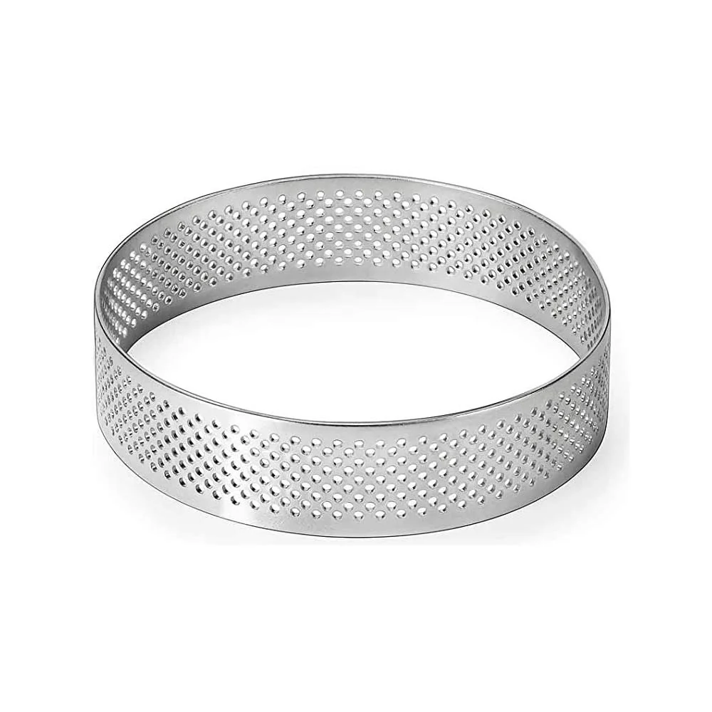 Round Perforated Tart Ring 100mm / 4" diam