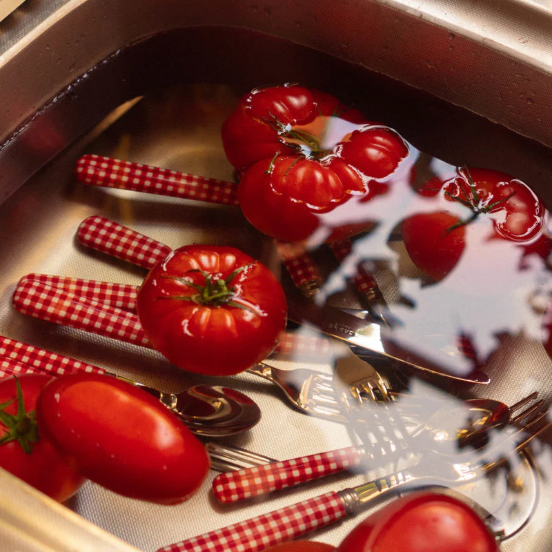 Sabre Vichy Gingham Tea Spoon - Red - Image 2