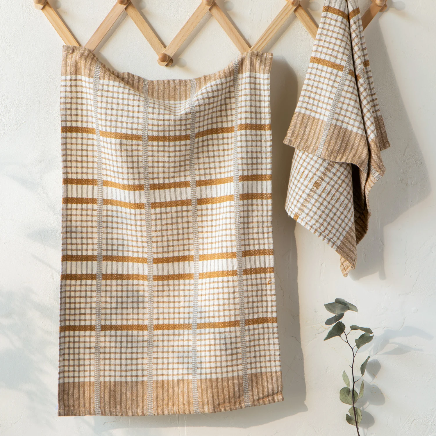 Saffron Finley Check Dishtowels Set of 2 - Image 3