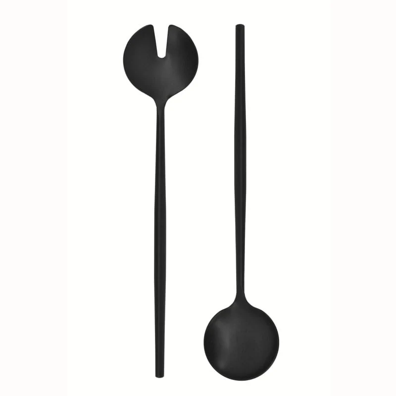 Salad Servers - Black Stainless