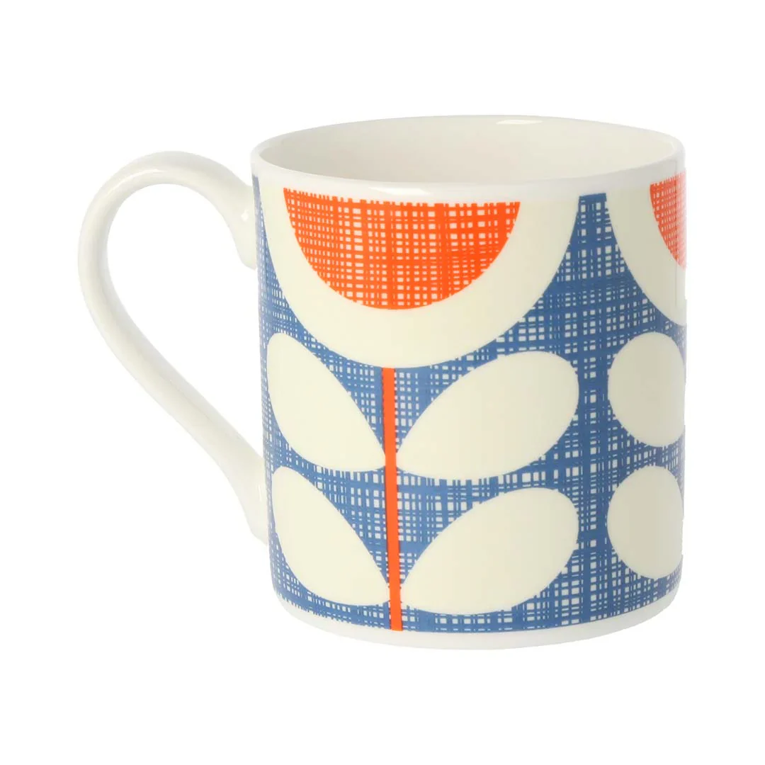 Scribble Sunflower Blue Mug - 350ml - Image 2