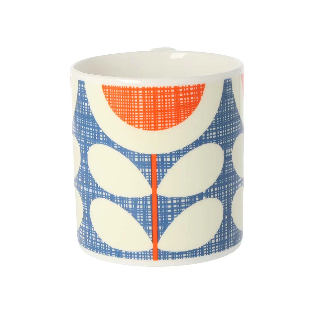 Scribble Sunflower Blue Mug - 350ml - Image 4