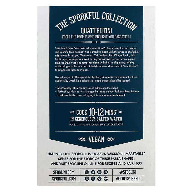 Sfoglini x Sporkful Quatrottini Pasta (454g) - Image 2