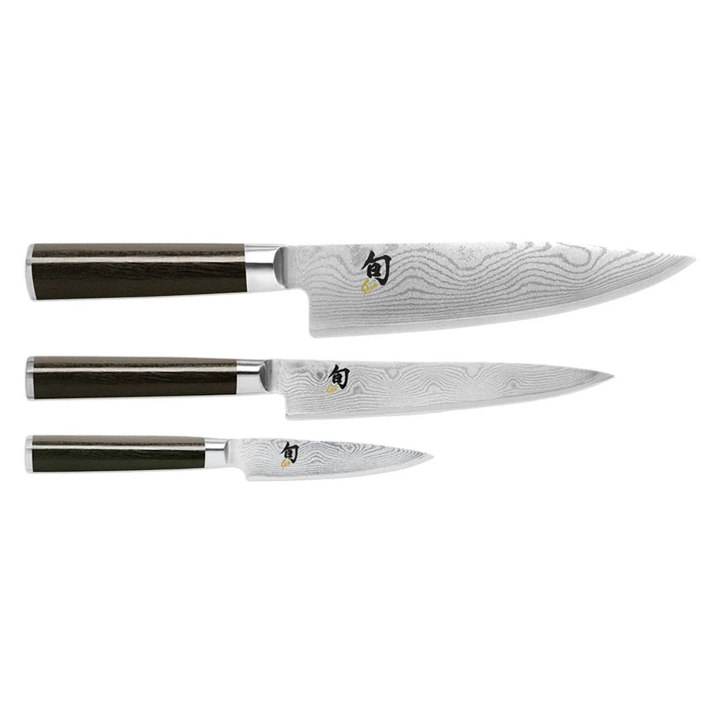 Shun Classic Knife Set - Starter - Paring 3.5", Utility 6", Chef's 8" - Image 4