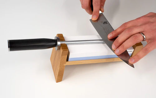 Shun 3pc Whetstone Sharpening System w Honing Steel - Image 3