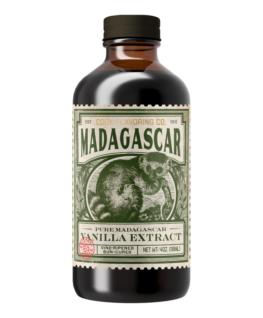Single Origin Pure Madagascar Vanilla Extract - 118ml/4oz