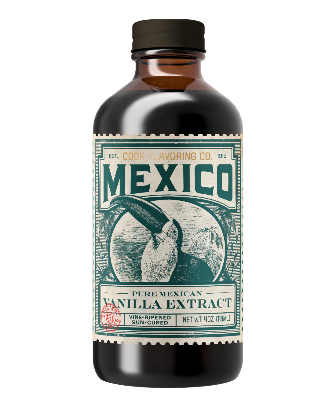 Single Origin Pure Mexican Vanilla Extract - 118ml/4oz