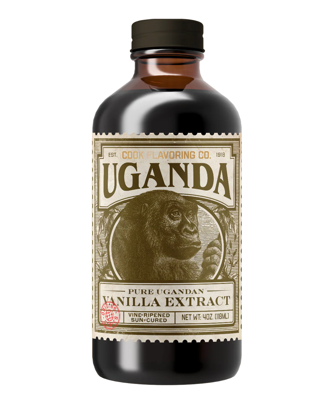 Single Origin Pure Ugandan Vanilla Extract - 118ml/4oz