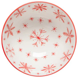 Snowflakes Stamped Bowl 4in - Image 2