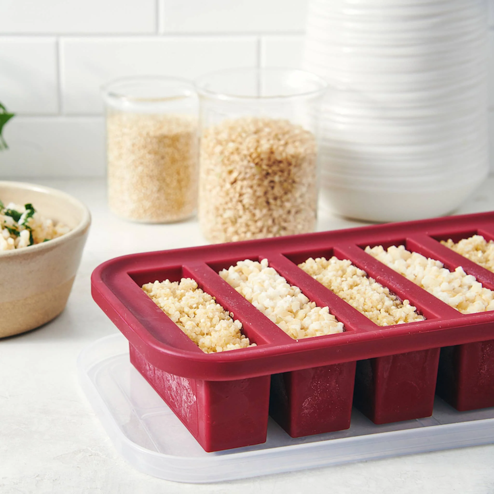 Souper Cubers Freezing Tray 1/2 Cup Cranberry