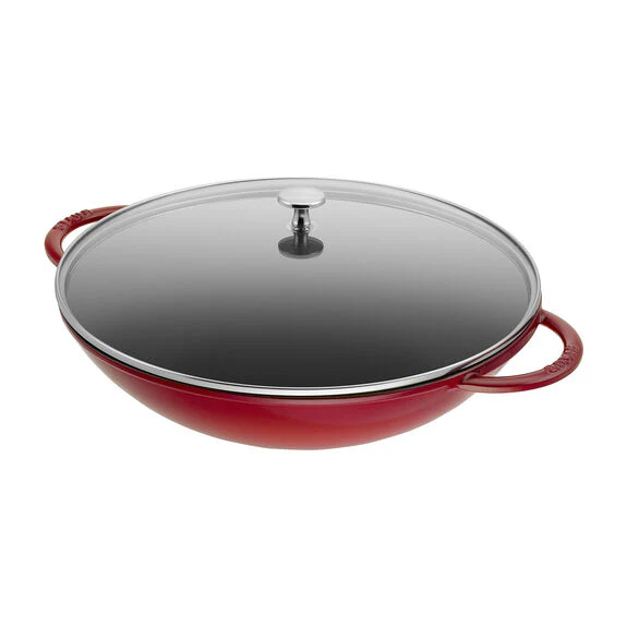 Staub Wok 14.5"/37cm Cherry 6qt