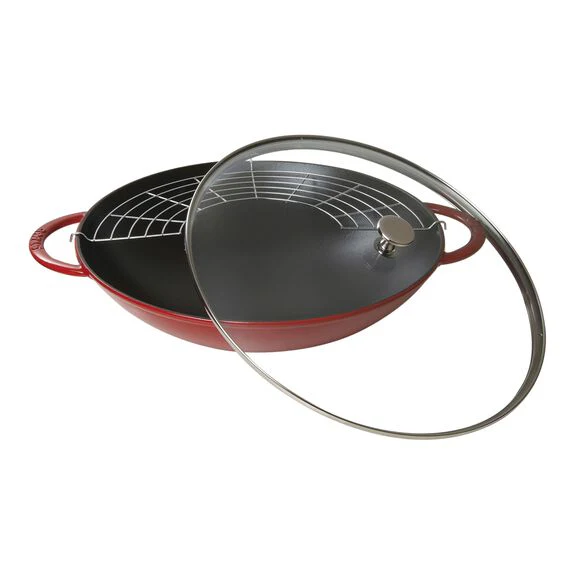 Staub Wok 14.5"/37cm Cherry 6qt - Image 2