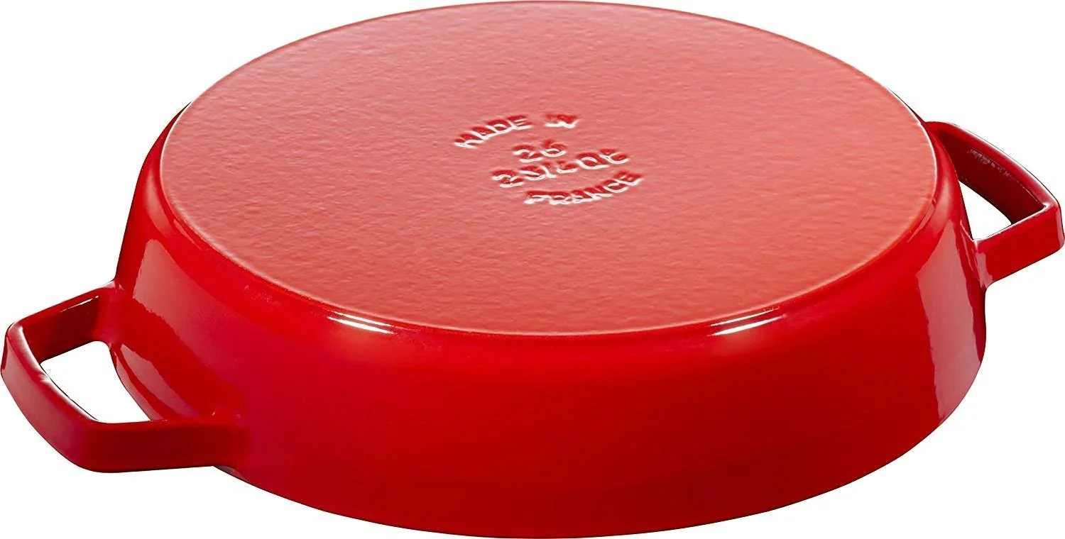 Staub 10"/26cm Double Handled Fry Pan - Cherry Red *b/o until end Feb 2026* - Image 3
