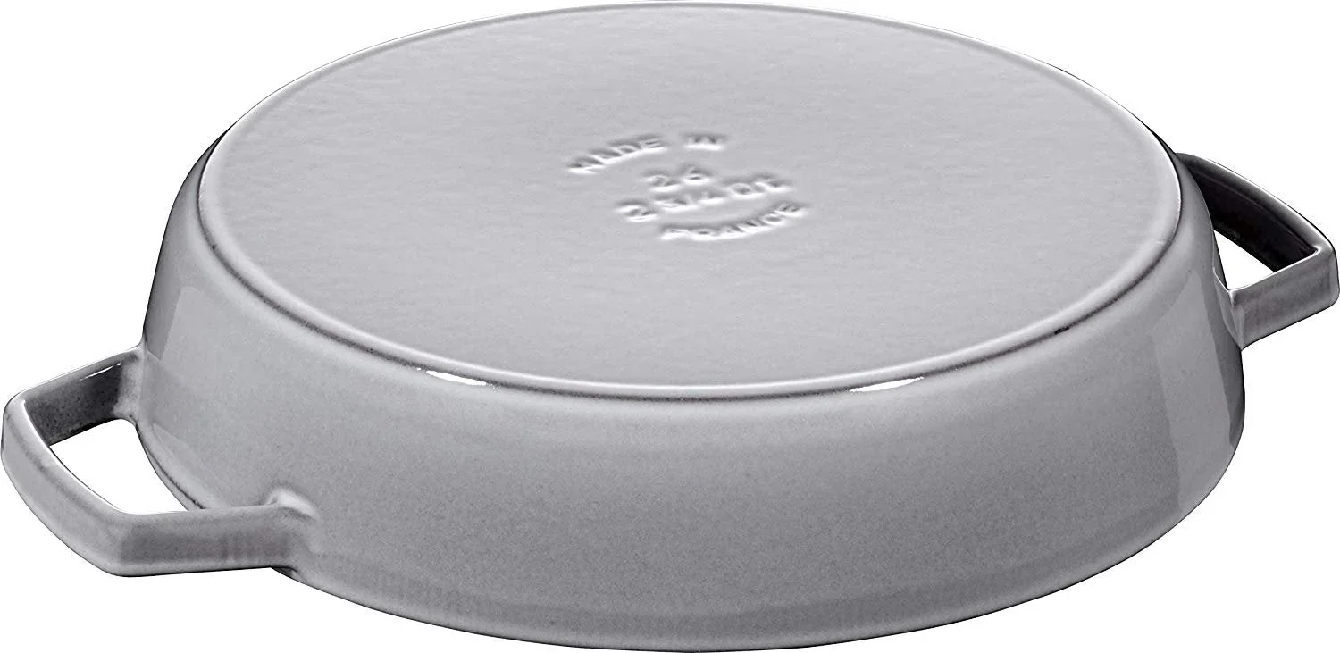 Staub 10"/26cm Double Handled Fry Pan - Graphite Grey - Image 2