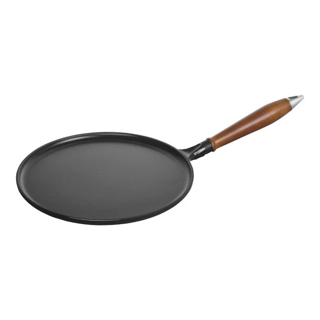 Staub Crepe Pan 11"/28CM Black with Wooden Handle *On Sale*