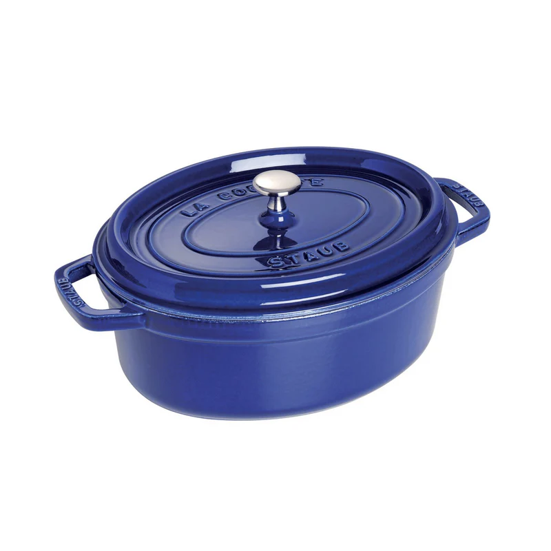 Staub Oval 5.5L / 5.8-Qt Dark Blue Cocotte - Image 4