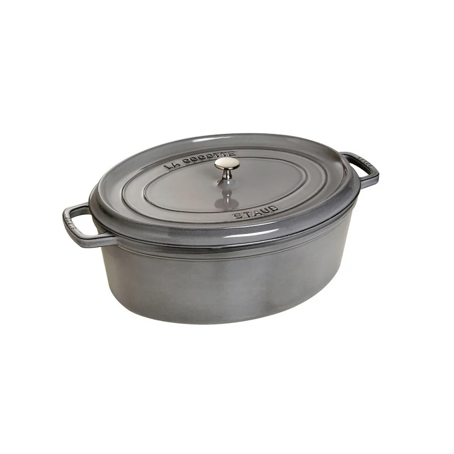 Staub Oval 5.5L / 5.8-Qt Grey Cocotte - Image 4