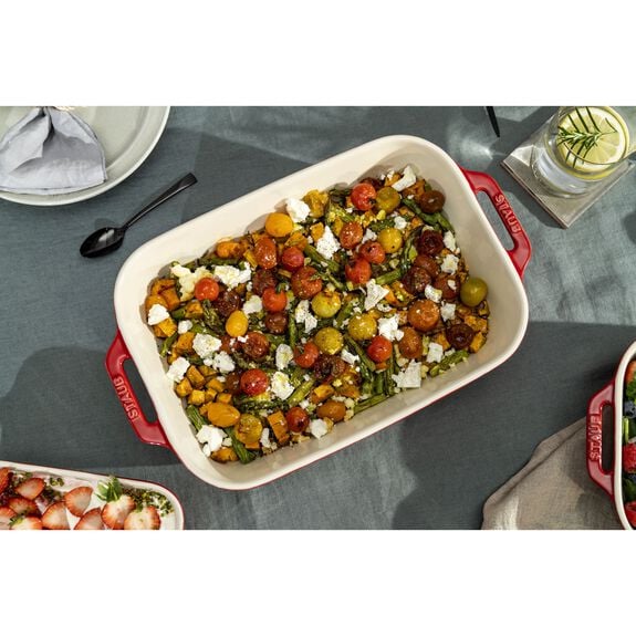 Staub Rectangular Ceramic Baker - Cherry Red 9x13" - Image 5