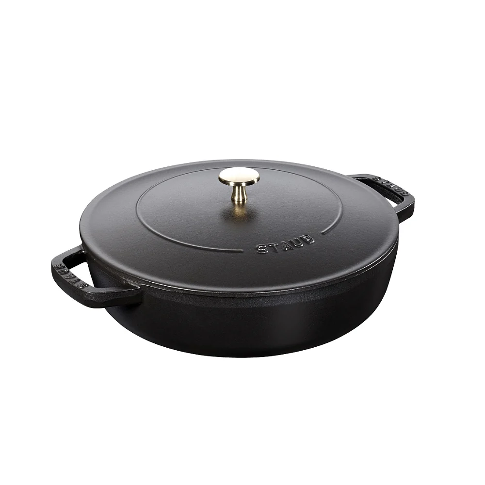 Staub Round 3.8L/4-Qt Braiser Black *On Sale*