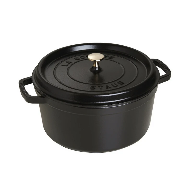 Staub Round 3.8L/4-Qt Cocotte Black *On Sale*