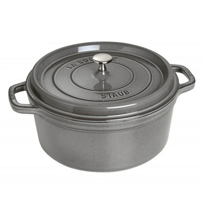 Staub Round 6.7L / 7-Qt Graphite Grey Cocotte