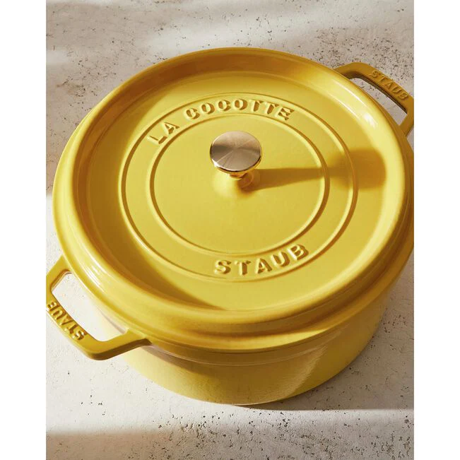 Staub Round Cocotte 3.7L/ 4-Qt Citron *On Sale* - Image 9
