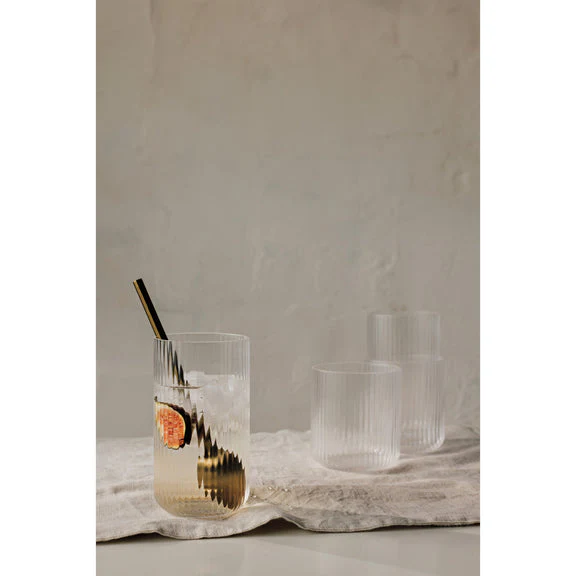 Tall Fluted Tumbler 17oz - Clear - Image 2