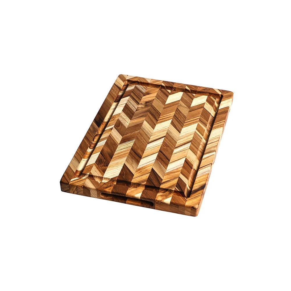 TeakHaus Herringbone Board - Juice Canal and Handgrip - 14x10x0.9 - Image 3