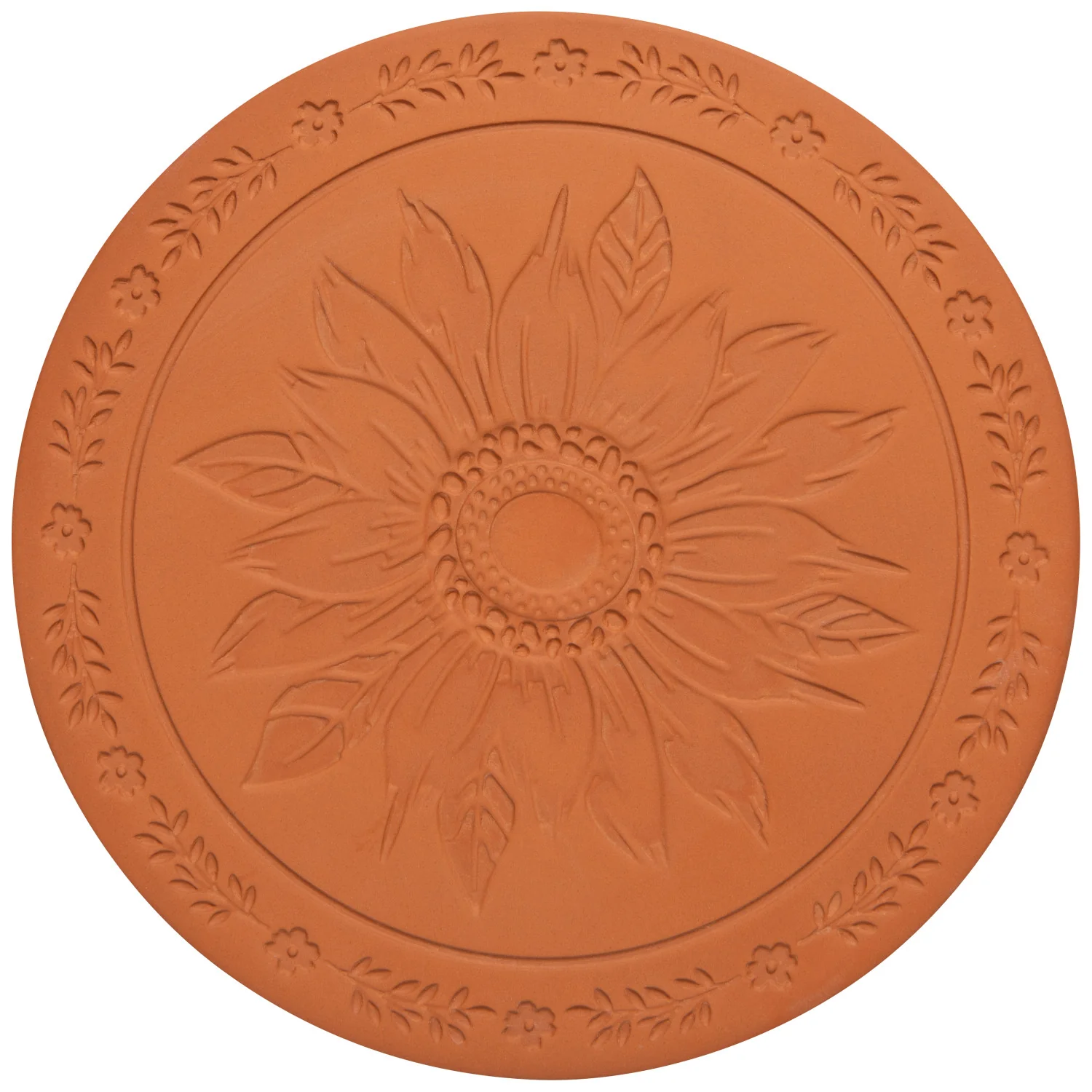Terracotta Bread Warming Stone - Sunflower Splendor