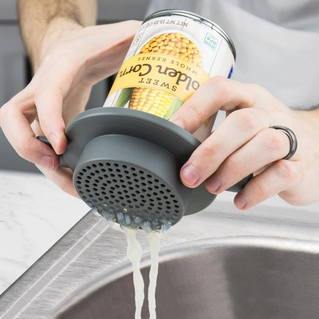 TOVOLO® Can-do Can Strainer & Scraper - Charcoal - Image 2