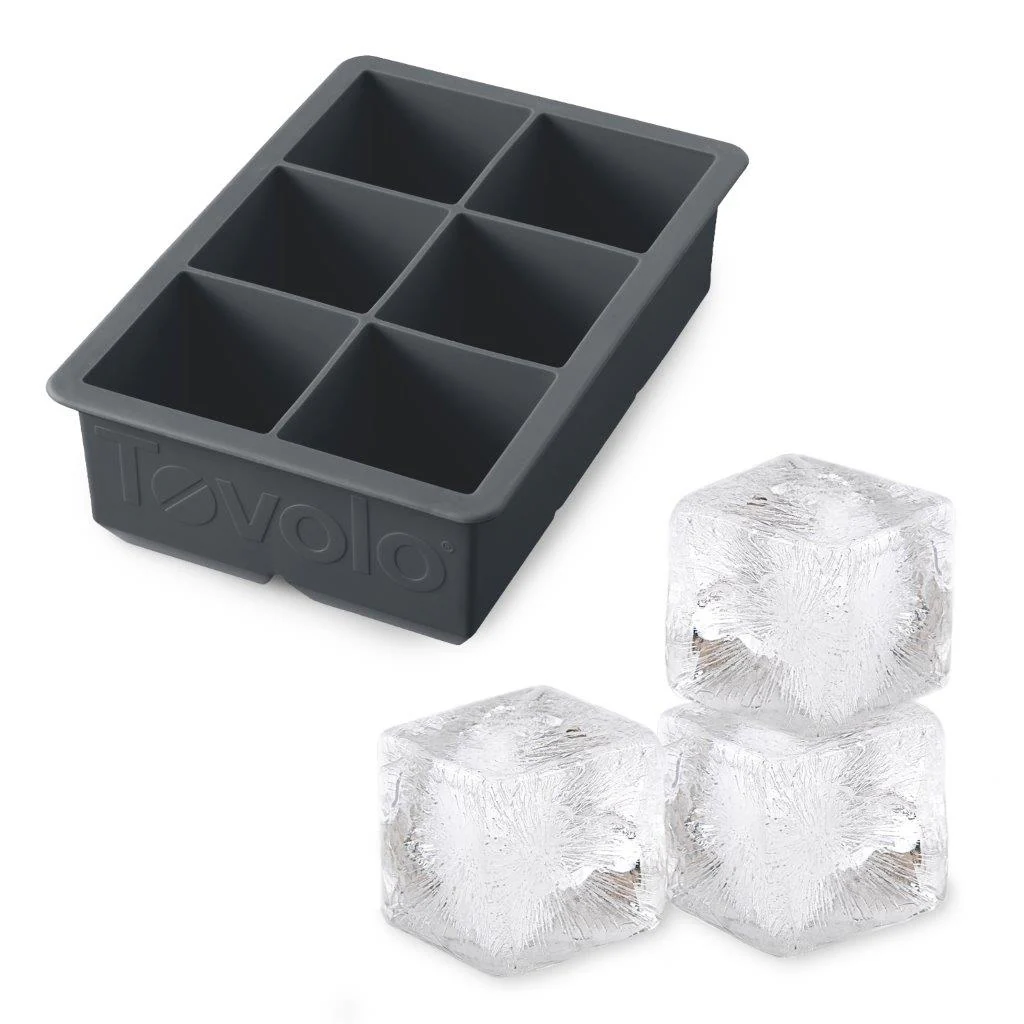 TOVOLO® King Cube Silicone Ice Tray - Charcoal - Image 2