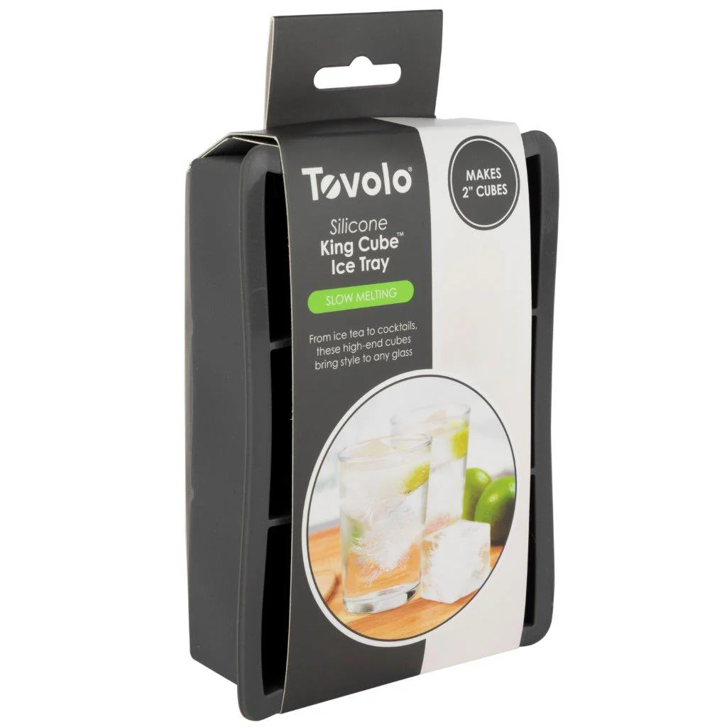 TOVOLO® King Cube Silicone Ice Tray - Charcoal - Image 6