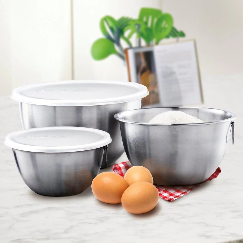 TOVOLO® Stainless Steel Mixing Bowl Set With Lids S/3 - Image 5