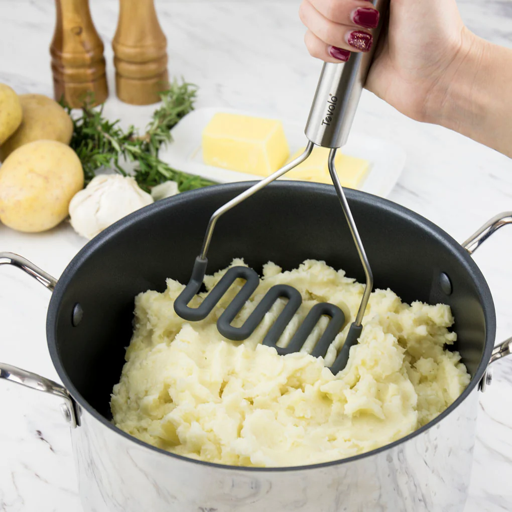 Tovolo Silicone S/S Handle Potato Masher – Charcoal - Image 2