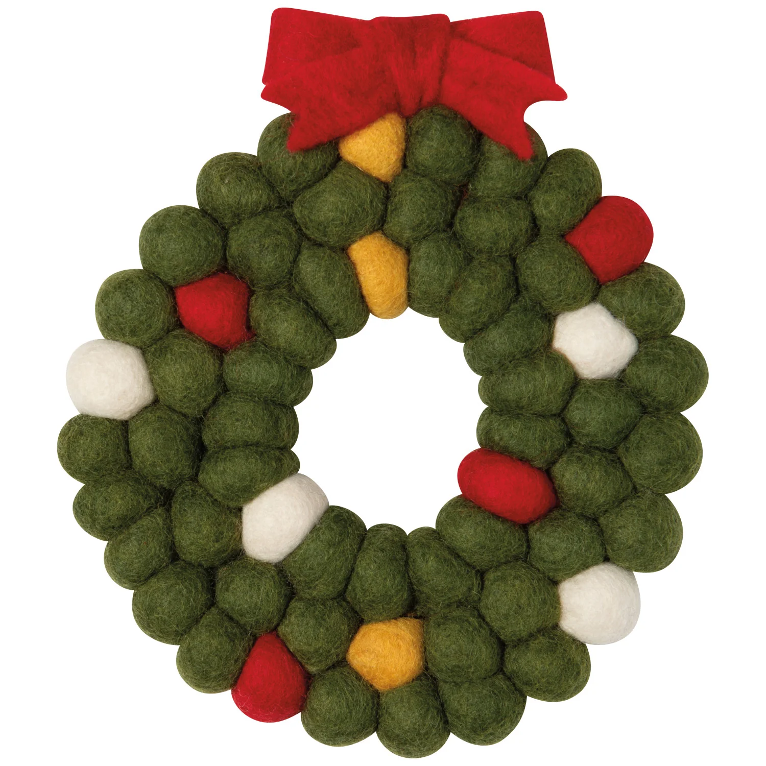 Trivet - Wreath Christmas Felt Wool